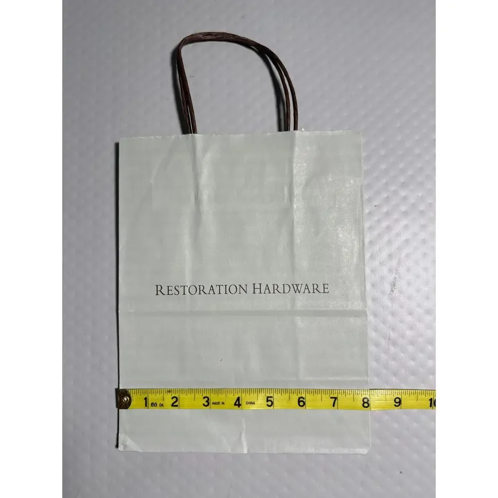 Restoration Hardware Small Gray Paper Gift Bag 10x8
